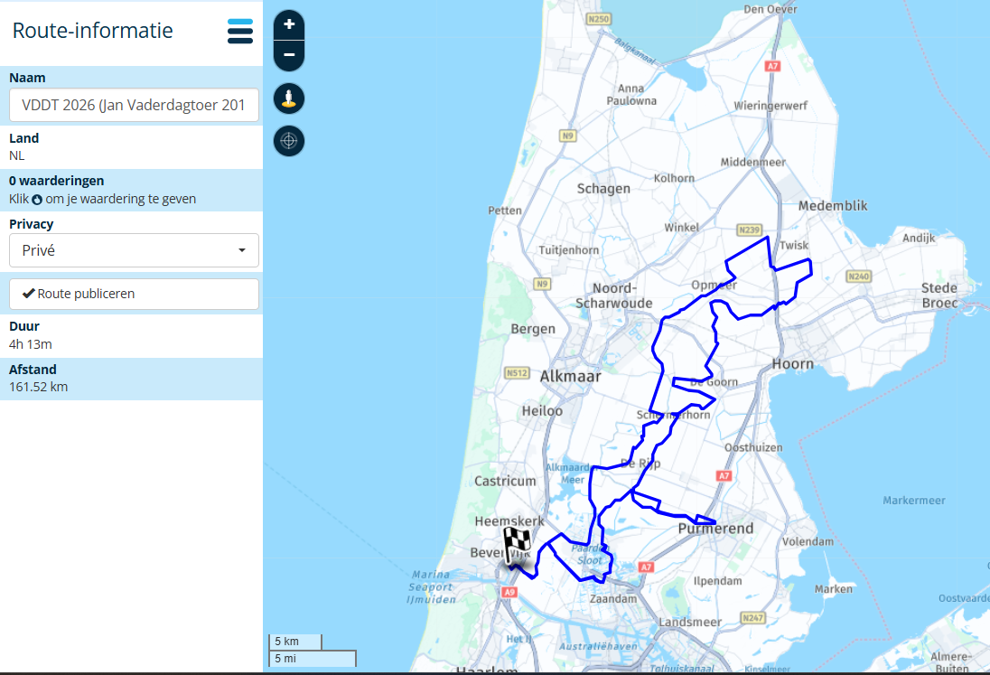 VDTT 2026 korte route